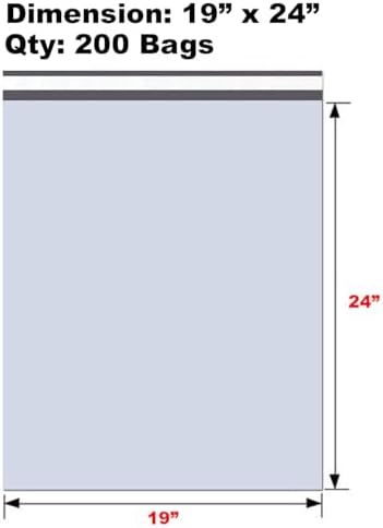 iMBAPrice Poly Mailers 19x24 Inch, 200-Pack | Large #7 White Self-Seal Shipping Envelopes, Waterproof Mailers for Jackets, Winter Coats, Hoodies, Jeans, Sweatshirts & Bulk Clothing Orders - Image 2