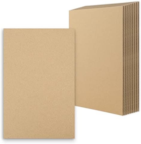 Golden State Art 10 Pack 11x17 Corrugated Cardboard Sheet 1/8" Flat Inserts by GoldenStateArt