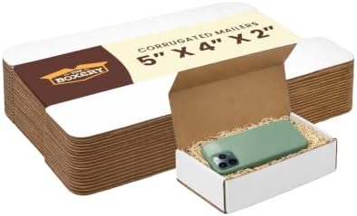 The Boxery Corrugated Mailers White Tuck Shipping Boxes (5x4x2) - Image 4