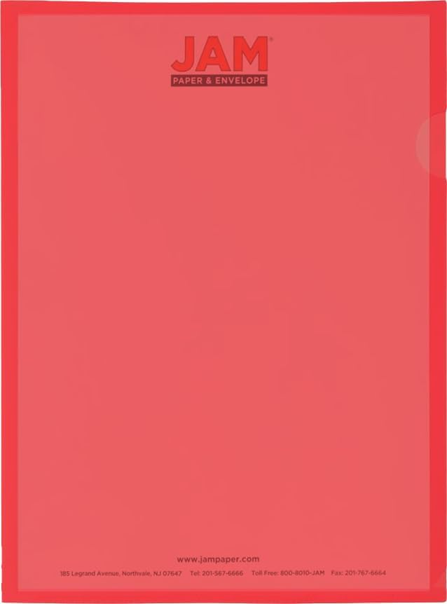 JAM PAPER Plastic Sleeves - Letter Size - 9 x 11 1/2 - Red Project Pockets - 600 Bulk Page Protectors/Pack - Image 2