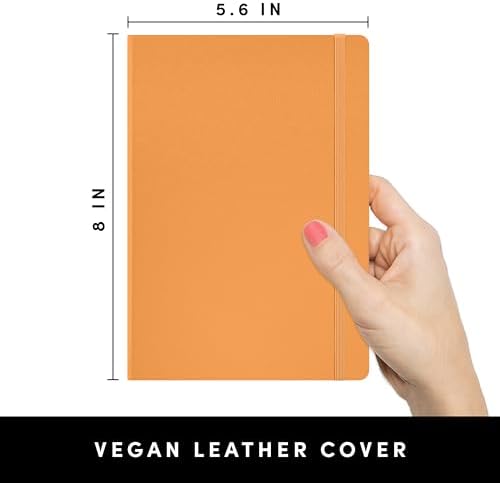 PAPERAGE Blank Journal Notebook, (Marigold), 160 Pages, Medium 5.6 in x 8 in - 100 GSM Thick Paper – Hardcover Journaling Notebook for Work, School, Note Taking or Sketching - Image 2