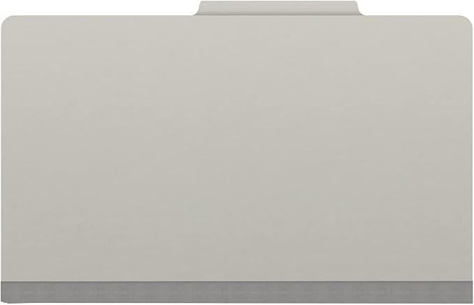 25 Pt. Pressboard Classification Folders, 2/5 Cut ROC Top Tab, Legal Size, No Dividers, Light Gray (Box of 25) - Image 3