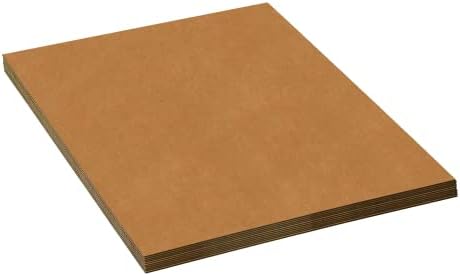 Box USA Large Cardboard Sheets 18"L x 18"W, 50-Pack | Corrugated Thin Sheets for Shipping, Packing, Moving and Storage Supplies 18x18 1818 by BOXUSA