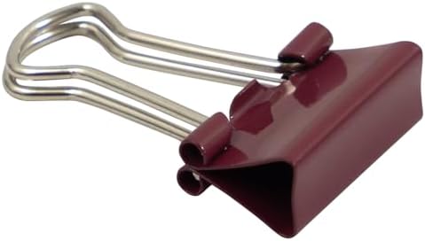 JAM PAPER Colorful Binder Clips - Extra Small - 3/5 Inch (15 mm) - Burgundy Binderclips - 30/Pack - Image 3