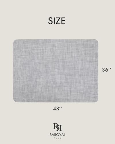 Baroyal Office Chair Mat for Hardwood Floor Under Desk Computer Rolling Chair Mat for Wood/Tile Floor Non-Slip Heavy Duty Desk Rug PVC Plastic Hard Floor Protector 36" x 48" (Mist) - Image 2