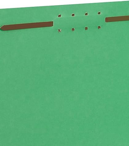 Staples Reinforced Tab Fastener Folder, Letter Size, Green Pressboard, Durable Construction, 50/Box - Image 5
