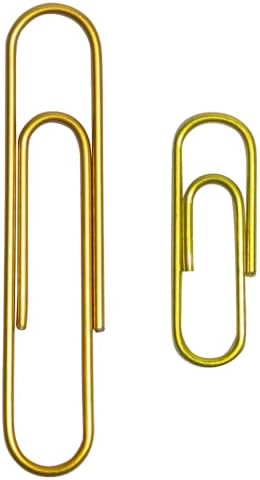 JAM PAPER Combo Pack Colorful Paper Clips - Standard & Jumbo - Gold Paperclips - 1 Pack of 100 & 1 Pack of 75 - Image 4