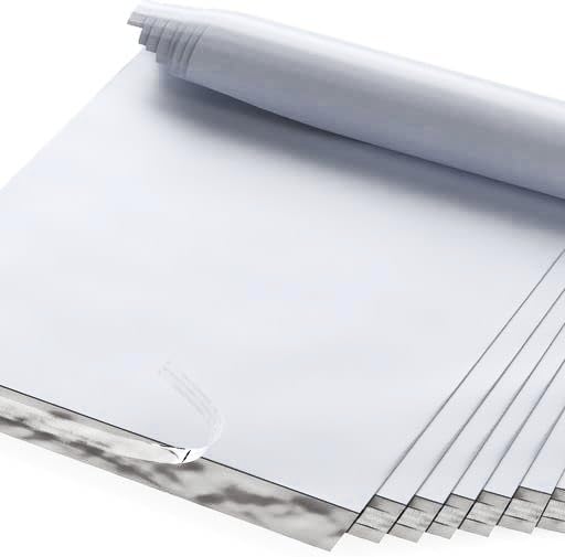 12" X 15.5" Large Poly Mailers, 100 Count White Polymailer Shipping Envelopes for Clothes 2 Mil Unpadded Waterproof Opaque Self-Seal Poly Bags with Tear/Puncture Proof Adhesive Strip by GPI+POLY