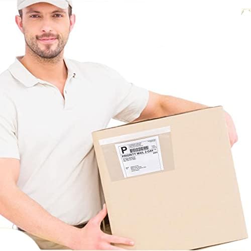 LabelMore 6" x 9" Clear Adhesive Packing List Envelopes Pouch - Label Envelopes Pouches - Clear Top Shipping Label Bag for Mailing Bag Box - 400 Packs - Image 7