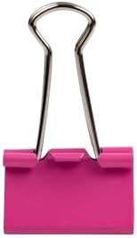 JAM PAPER Colorful Binder Clips - Medium - 1 1/4 Inch (32 mm) - Pink Binderclips - 15/Pack - Image 5