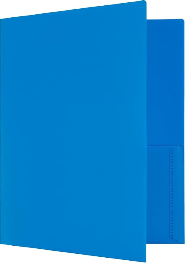 JAM PAPER Heavy Duty Plastic 2 Pocket Extra Tough School Folders - Assorted Primary Colors - 24 Folders/Pack (4 Assorted Packs of 6) - Image 4