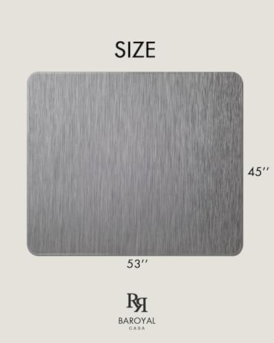 Baroyal Office Chair Mat for Hardwood Floor Under Desk Computer Rolling Chair Mat for Wood/Tile Floor Non-Slip Heavy Duty Desk Rug PVC Plastic Hard Floor Protector 45"x 53" (Gray) - Image 6