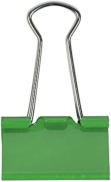 JAM PAPER Colorful Binder Clips - Medium - 1 1/4 Inch (32 mm) - Green Binderclips - 15/Pack - Image 4