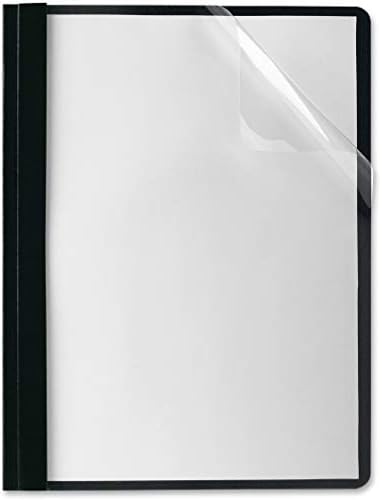 Oxford Premium Clear Front Report Covers, Black, Letter Size, 25 per box (58806EE) by Oxford
