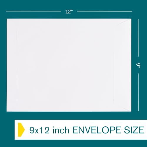 9x12 Envelopes Self Seal - 35 Pack - Open End White Mailing Envelopes for Catalogs, Presentations, Oversized Documents - Self Sealing Envelopes with Peel and Seal Closure - 28lb Heavyweight Paper - Image 3