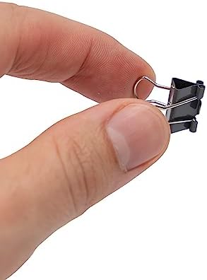 JAM PAPER Colorful Binder Clips - Extra Small - 3/5 Inch (15 mm) - Grey Binderclips - 30/Pack - Image 6