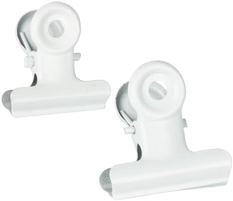 JAM PAPER Metal Bulldog Clips Combo Pack - Small & Medium - 22mm & 31mm - White - 40/Pack by JAMPaper