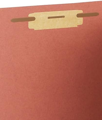 Staples 60% Recycled Pressboard Classification Folders, Letter Size, 2‑Dividers, 2.5" Expansion, Brick Red – 40/Carton - Image 5
