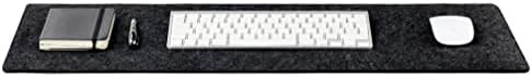 Premium Felt Desk Mat | Small 12" x 27.5" Multifunctional Desk Pad for Home Office | Dark Gray - Image 2