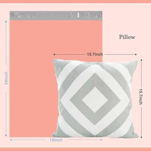 Metronic Poly Mailers 19X24 500Pack, Strong Adhesive Shipping Bags for Clothing, Waterproof Shipping Envelopes for Small Businesses, Flexible Mailers Poly Bags, Packages Bags Peach Pink - Image 2