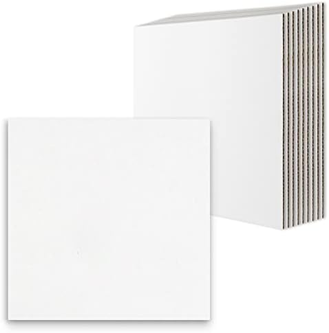 Golden State Art 10 Pack 12x12 Corrugated Cardboard Sheets by GoldenStateArt