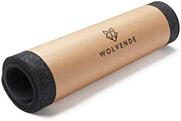 Premium Felt Desk Mat | Large 15.75" x 36" | Multifunctional Desk Pad for Home Office | Dark Gray by Wolvende