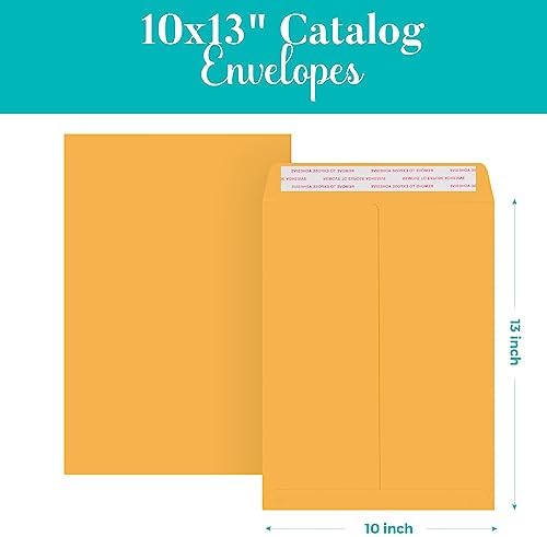 ACSTEP 100Pack Brown Envelopes Self Seal 10x13 Large Brown Kraft Catalog Envelopes, 10x13 Vanilla Envelopes for Mailing - Image 3