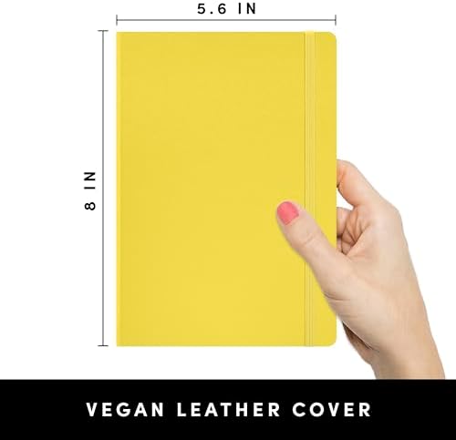 PAPERAGE Lined Journal Notebook, Hardcover Journal for Women & Men, 252 Pages, (5.6 in x 8 in), College Ruled Journaling Notebook for Work, School Supplies & Note Taking, (Yellow) - Image 2