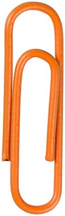 JAM PAPER Colorful Standard Paper Clips - Regular 1 Inch - Orange Paperclips - 100/Pack - Image 3