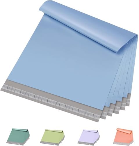 Metronic Large Poly Mailers 19x24 50PC Thick Shipping Bags, Light Blue by METRONIC
