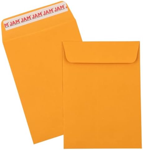 JAM PAPER 5 1/2 x 7 1/2 Open End Catalog Envelopes with Peel and Seal Closure - Brown Kraft Manila - Bulk 500/Carton - Image 5