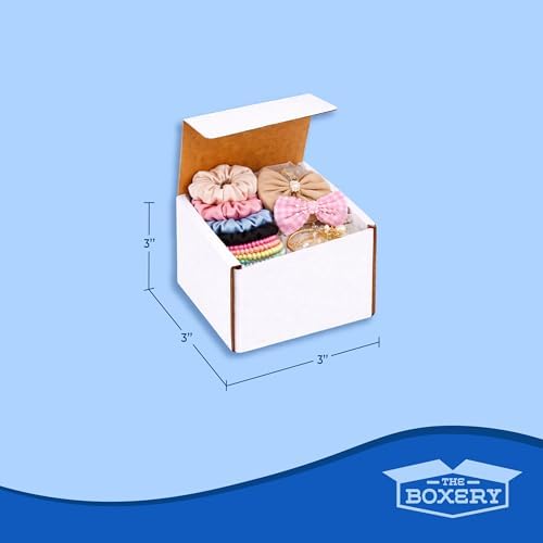 The Boxery Corrugated Mailers White Tuck Shipping Boxes (3x3x3) - Image 3