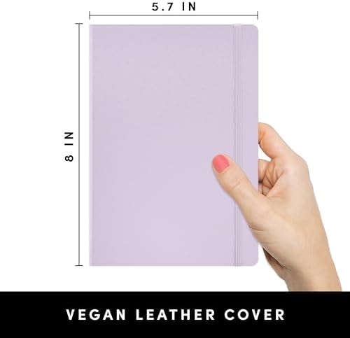 PAPERAGE Lined Journal Notebook, Hardcover Journal for Women & Men, 160 Pages, (5.6 in x 8 in), College Ruled Journaling Notebook for Work, School Supplies & Note Taking, (Lavender) - Image 2