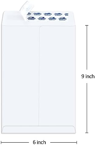 ValBox 6x9 Self Seal Security Catalog Envelopes 250 Count Small White Envelopes for Mailing, Storage and Organizing (Pack of 8) - Image 2