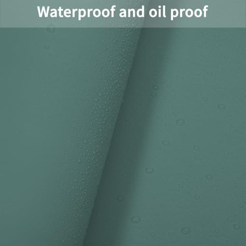 Faux Leather Table Cover,1.8mm Thick,17x72 Inch Desk Cover,Dresser Cover Top,Dresser Protector Top,Dresser Cover,End Table Cover.(Aqua Blue+Gray,17x72) - Image 4