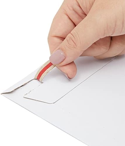 Juvale Mailing Envelopes - 9.5 x 12.5 in, White, 50-Pack - Rigid Flat Mailers with Peel & Seal Closure - Photo & Document Mailers - Cardboard Envelopes for Comic Book Shippers - Image 5