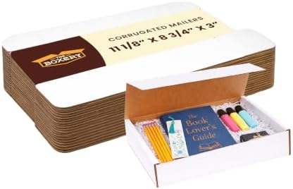 The Boxery Corrugated Mailers White Tuck Shipping Boxes (11 1/8 x 8 3/4 x 3) - Image 4
