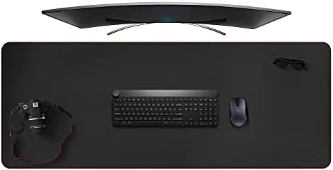 ZORESYN PU Leather Desk Pad 59.1"x19.7" Black by ZORESYN