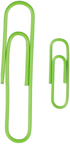 JAM PAPER Combo Pack Colorful Paper Clips - Standard & Jumbo - Lime Green Paperclips - 1 Pack of 100 & 1 Pack of 75 - Image 2