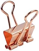 JAM PAPER Colorful Binder Clips - Small - 3/4 Inch (19 mm) - Rose Gold Binderclips - 25/Pack - Image 3