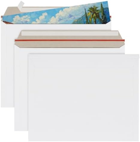 zmybcpack 50 Pack 11x14 inch White Rigid Mailer, Self Seal Document Mailers by zmybcpack