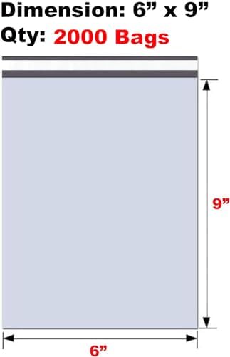 iMBAPrice 2000 - 6X9 Premium Matte Finish White Poly Mailers Envelopes Bags (iMBA-1PM-2000) - Image 3