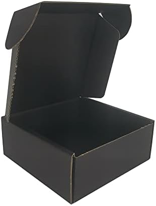 ROTCH 200 Pack 5x5x2'' Small Shipping Boxes Black, Cardboard Corrugated Mailers (M552-200-B) by ROTCH