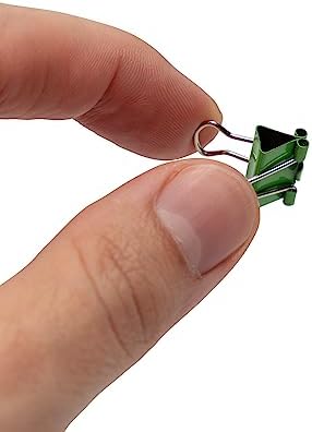 JAM PAPER Colorful Binder Clips - Extra Small - 3/5 Inch (15 mm) - Green Binderclips - 30/Pack - Image 6