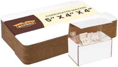 The Boxery Corrugated Mailers White Tuck Shipping Boxes (5x4x4) - Image 4
