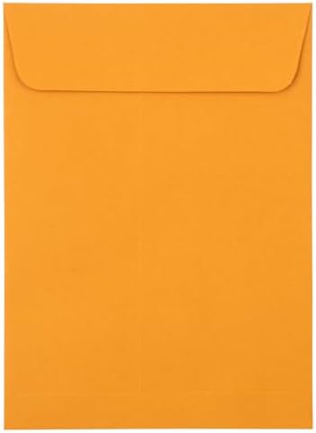 JAM PAPER 5 1/2 x 7 1/2 Open End Catalog Envelopes with Peel and Seal Closure - Brown Kraft Manila - Bulk 500/Carton - Image 2