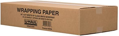 U-Haul Newsprint Packing Paper For Moving and Shipping - 500 sheets - 25 lbs. - 24” x 30” Sheets - Image 4
