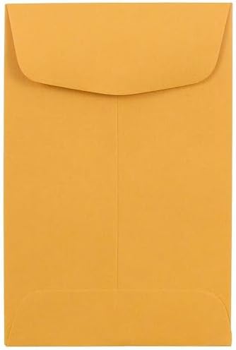 JAM PAPER #4 Coin Business Commercial Envelopes - 3 x 4 1/2 - Brown Kraft Manila - 50/Pack by JAMPaper
