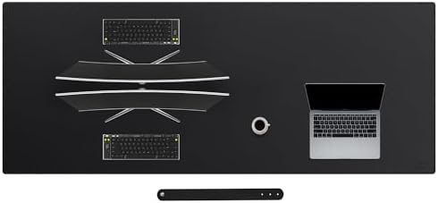 Cacoy 78.7"x31.5" XXL PU Leather Desk Mat, Waterproof Meeting Desk Pad Protector, Large Gaming Computer Mouse Pad, Extended Office Desk Decor, Desktop Cover Mat Conference Table Pads (Black) by Cacoy