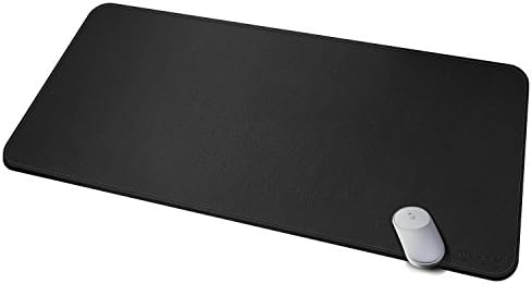 CENNBIE Leather Desk Mat Protector, 39.3" x 19.6" Large Mouse Pad(Black) by CENNBIE